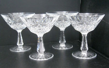 4x Waterford Crystal Kenmare Champagne Sherbet Coupe Glasses Signed Bases - VGC