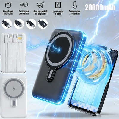 20000mAh 20W Magnetic Power Bank Wireless Charger External Battery For iphone 17