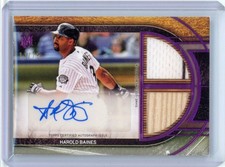 2025 Topps Museum Harold Baines Signature Swatches Dual Relic Pink Sapphire