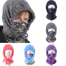 Winter Windproof Fleece Balaclava Hood for Women Men Ski Full Face Mask Cover US