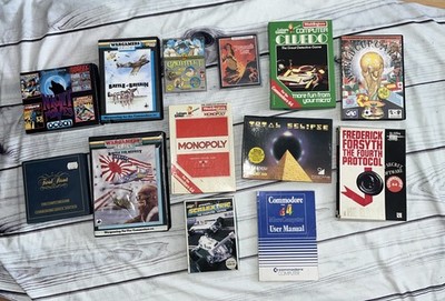 X13 Commodore 64 Spiele & Konsole Handbuch Konvolut Vintage Retro Spiele 80er Kassetten