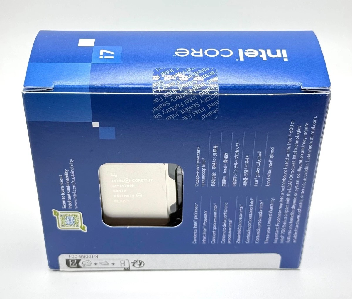 CPU Intel Core i7 14700K BOX LGA1700 CPU Intel Core i7 14700K 14th Gen 20 Core 28 Thread 4.3GHz (5.6GHz