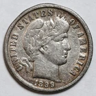 1899 10c Barber Silver Dime - RAW - Nice Coin / Detail - Toned