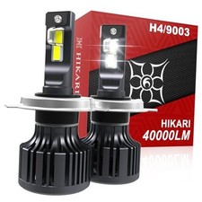 2026 40000LM H4 9003 Dual Beam LED Bulbs, 45W Upgraded Core Chips, High