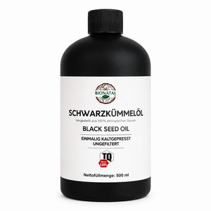 ÄTHIOPISCHES Schwarzkümmelöl 500ml kaltgepresst UNGEFILTERT BioNatal Thymochinon