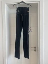Dolce Gabbana High Waist Trousers Black Wool Blend Size 38