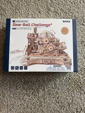 NEW ROKR 3D Wooden Puzzle Gear Ball Challenge Pinball Marble Run Building Kit