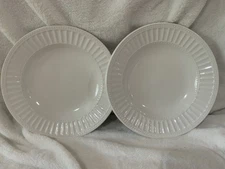 2 Philippe Richard BRENTWOOD  White Rimmed Soup Bowls Ceramic 8" GUC