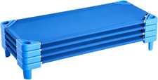 Stackable Kiddie Cot, Pack of 4, Portable Toddler Nap Cots, Standard Size 52" L
