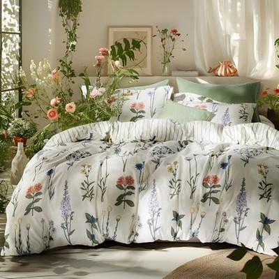 /XL Comforter Set - Extra Long Comforter Set, Cute Dorm Bedding, 2 Floral Twin