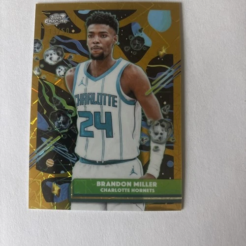 2025 Topps Cosmic Chrome Basketball Gold Interstellar Refractor Brandon Miller #72