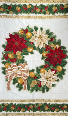 Robert Kaufman Patchworkstoff Panel  HOLIDAY FLOURISH Baumwolle Weihnachtsstoff