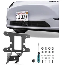 For Tesla Model Y 2020-25 No Drill (FRONT) License Plate Holder Bracket Kit 