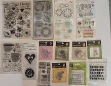 LOT of Clear Unmounted Stamp sets, Full Alphabet, Flowers, Christmas