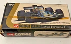 Vintage Boxed Corgi 190 Lotus Formula 1 John Player Boxed 18:1 Scale