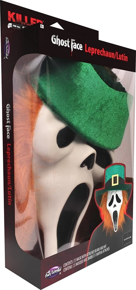 Ghost Face St. Pat’s Mask - Fun World - Image 4 of 4