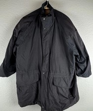 London Fog Limited Edition Men L Black Parka Long Coat Insulated Jacket Winter
