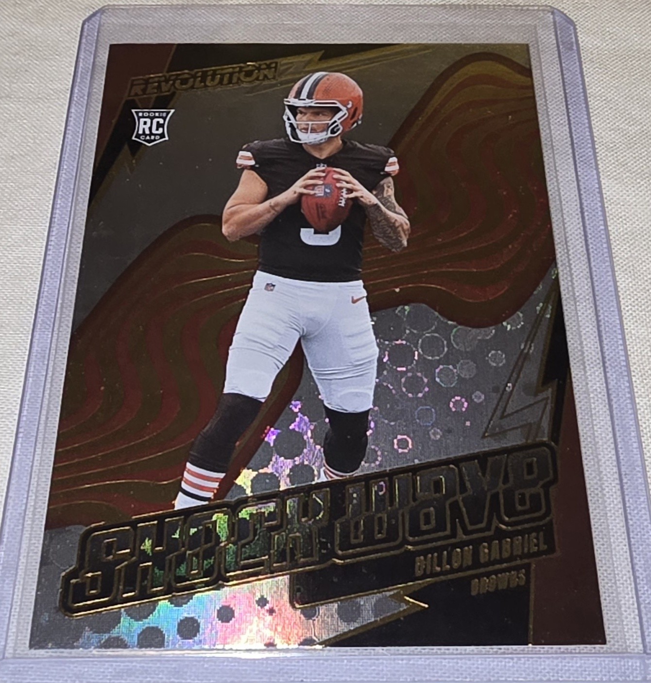 2025 Panini Football Revolution Dillon Gabriel Shock Wave #3 RC Cleveland Browns
