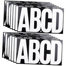 6 Inch Large Letters Stickers, 76 Pieces Self Adhesive Alphabet Sticker White