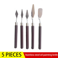 5x Palette Knives Spatula Oil Acrylic Paint Artist Set Knife Art UK