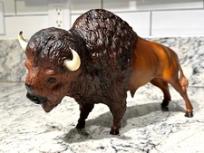 BREYER Molding Co Dark Brown Buffalo Bison Vintage Large Figurine Made in USA