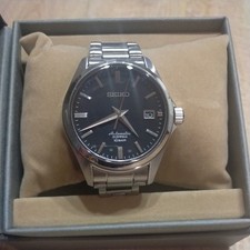 Seiko 4R35 Date St.Steel 23jewels Blk Silver Round10Bar Automatic Mens Watch