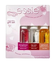 Essie Limited Edition Gift Set, Strengthener/Top Coat/Apricot Oil, Clear