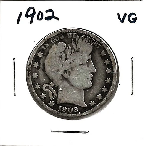 1902 BARBER HALF DOLLAR ***VG***