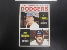 1964 TOPPS BASEBALL CARD #337 LOS ANGELES DODGERS JEFF TORBORG AL FERRARA ROOKIE