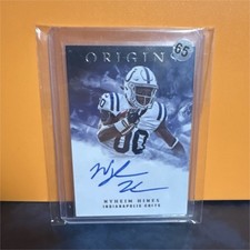 Nyheim Hines on card auto2018 Panini Origins Rookie Indianapolis Colts NFL. rookie card picture