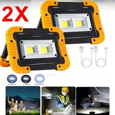 2x Usb Rechargeable Cob Led Work Light Floodlight Camping Emergency Torch Lamp 2x Usb Rechargeable Cob Led Work Light Floodlight Camping Emergency Torch Lamp