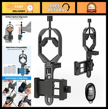 Universal Spotting Scope Phone Adapter - Telescope  Binocular Mount, 3-Axis Ali