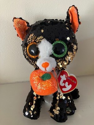 TY BEANIE FLIPPABLES JINX DIE KATZE 15 CM BRANDNEU MIT ETIKETT HALLOWEEN BOOS