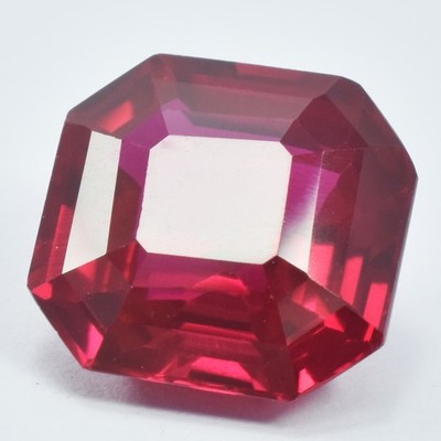 10.70 Ct CERTIFIED Natural Red Ruby Square Cut Loose Gemstone