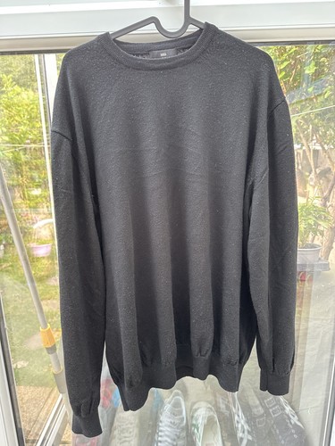 Marks And Spencer Collezione 100% extrafeine Merinowolle Pullover, schwarz Gr. XL