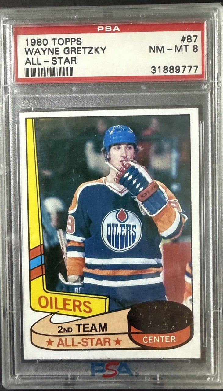 1980 Topps WAYNE GRETZKY All-Star #87 2nd Year Card PSA 8 NM-MT