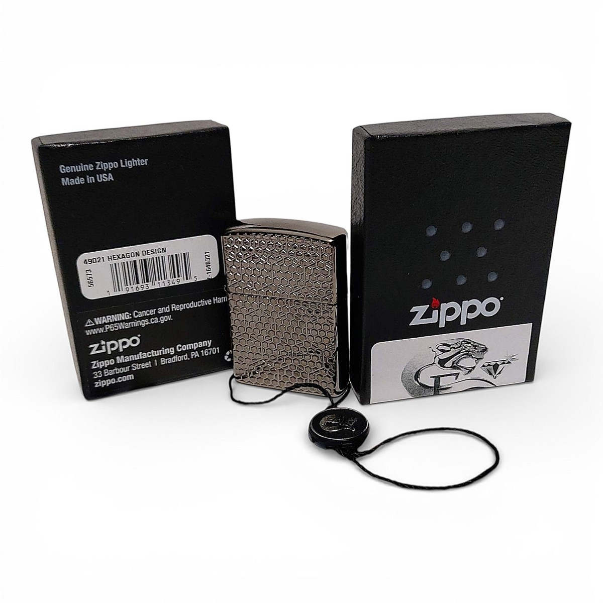 Zippo 49021 Hexagon Design Windproof Pocket Lighter 0029 | eBay