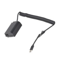 New Black USB-C to DMW-BLK22/DCC17 Dummy Battery Power Cable For Panasonic GH3