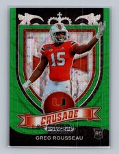 2021 Panini Prizm Draft Picks Collegiate #179 Greg Rousseau Green Wave