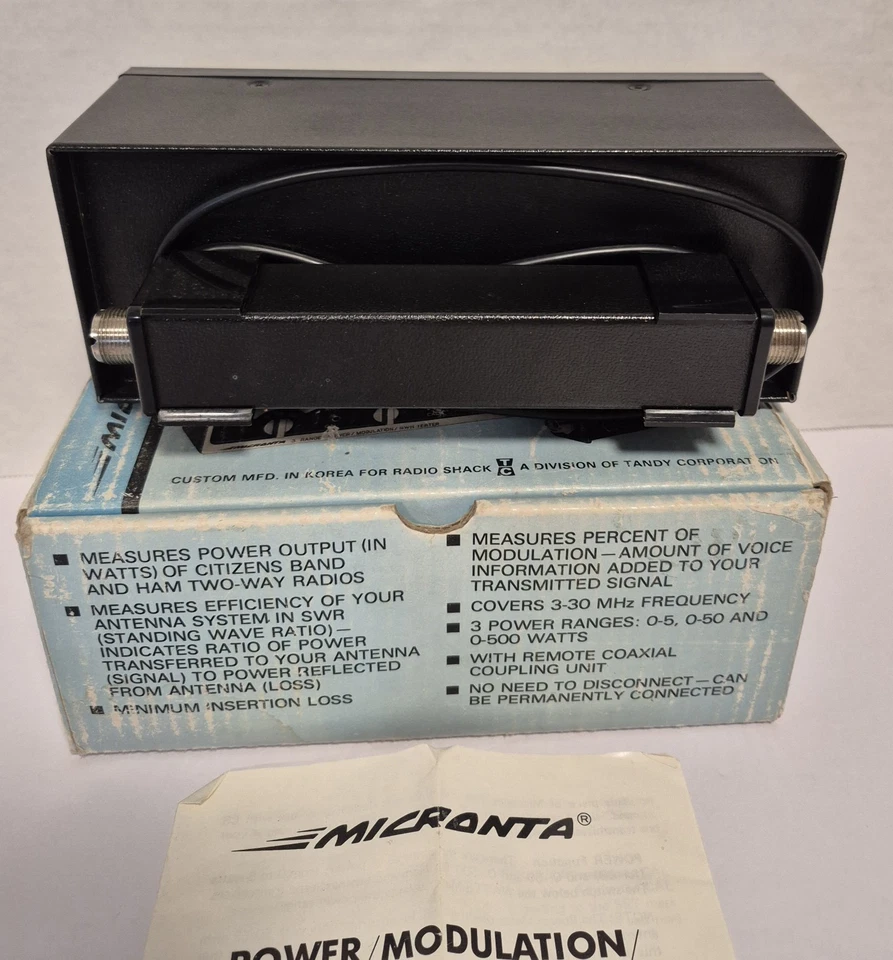 Micronta Radio Shack 21-522 Power/Modulation/SWR Tester 3 Range Meter Amateur CB - Image 3 of 4
