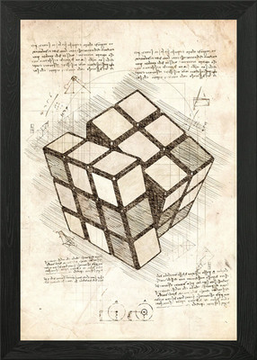 Rubiks Würfel gerahmtes Wandbild Poster Leinwanddruck Bild