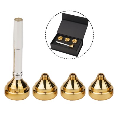 7C 5C 3C,1.5C Cups Brass Trumpet Mouthpiece Set For Trumpet Gold Plated Kit New