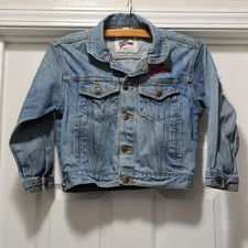 Vintage Planet Hollywood Maui Blue Jean Jacket Mall Of America Kids Youth 8