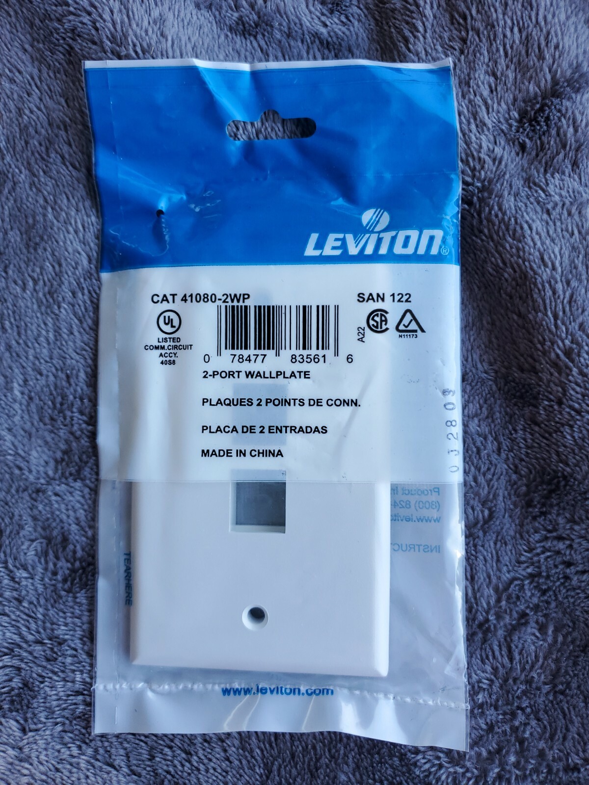 Leviton 4108W-SP Non-Recessed Quickport Stainless Steel Wljax | Gordon Electric Supply, Inc