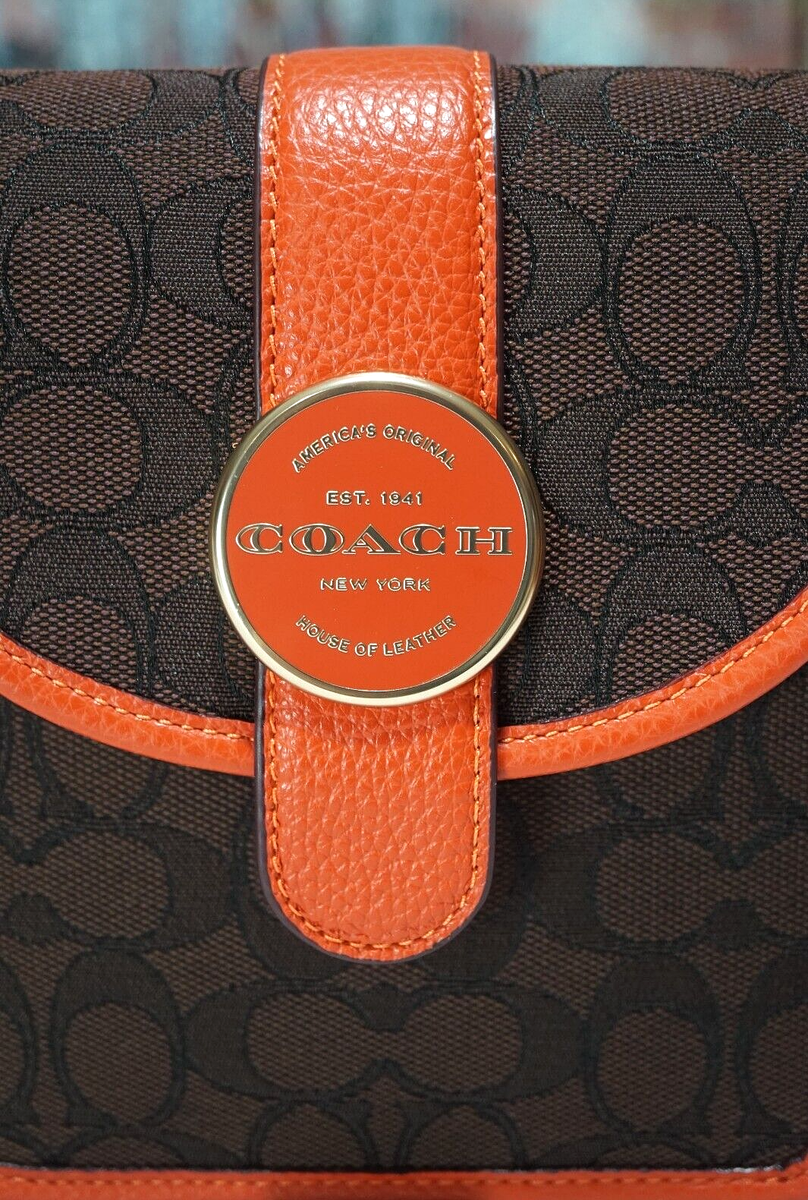COACH★North/South Lonnie Crossbody (追跡付き)★ C8321 NWT COACH North/South LONNIE C8321 Crossbody In BROWN MANGO
