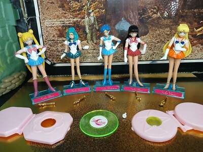     Sailor Moon  5x Vintage Figuren Waifu Bandai 1993 Mars Venus Merkur Neptun