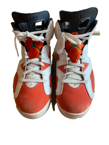 Jordan 6 Retro Gatorade LikeMikeUS10.5 384664-145 2017 White Orange carmine bred - Picture 4 of 12