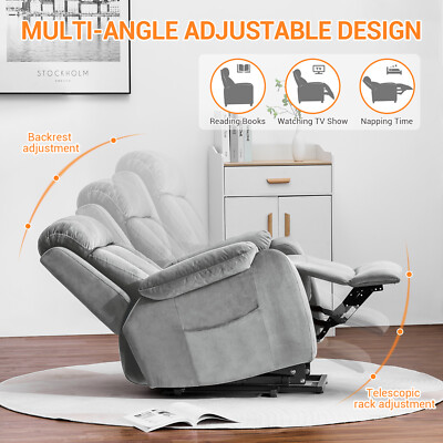 Electric Power Lift Recliner Chair Sofa for Elderly Livingroom w/ Remote Control