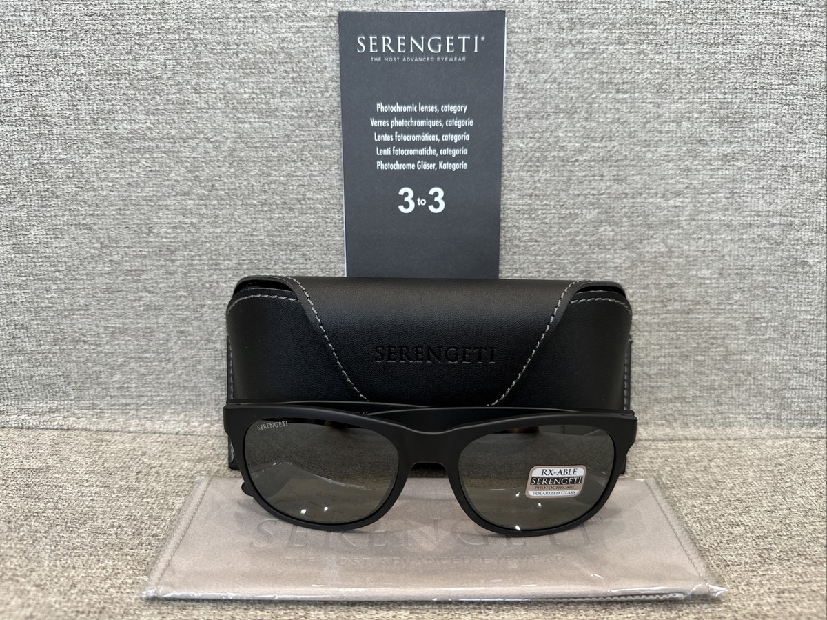 SERENGETI Anteo 8667 Matte Black Sunglasses 55-17-140 Mineral