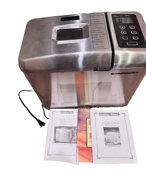 Breadman Pro TR900s 2lbs Bread Maker Stainless Steel With Instructions & Recipes